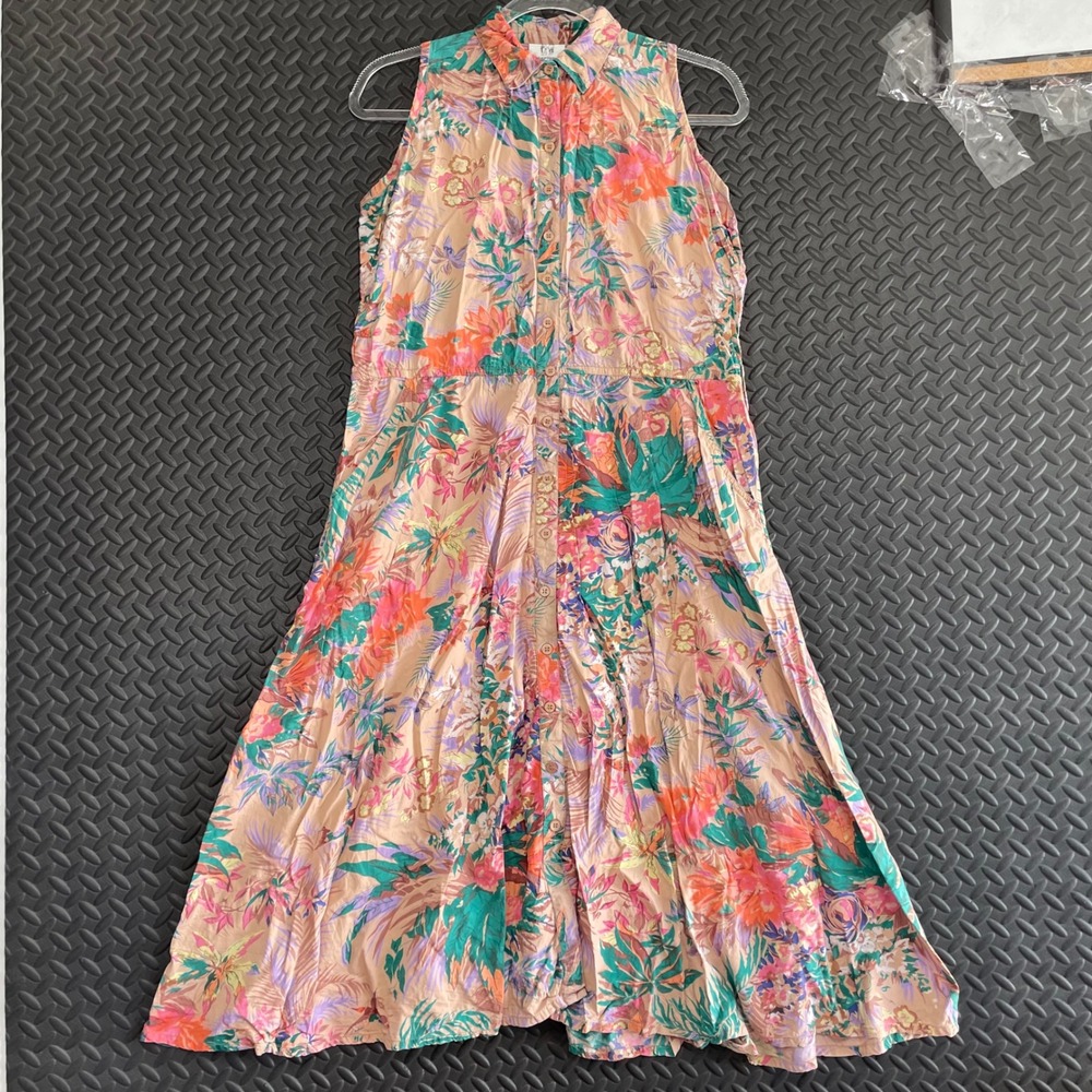 Vintage‎ Together Multi Color Floral All Over Print Maxi Dress Women's Petite 4